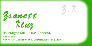 zsanett kluz business card